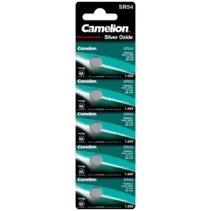 Camelion Silberoxid-Knopfzelle SR54 7 G10 / LR1130 / 389 / SR1130 / 189 5er Blister