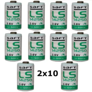20x Lithium Batterie Saft LS14250 1/2AA 3