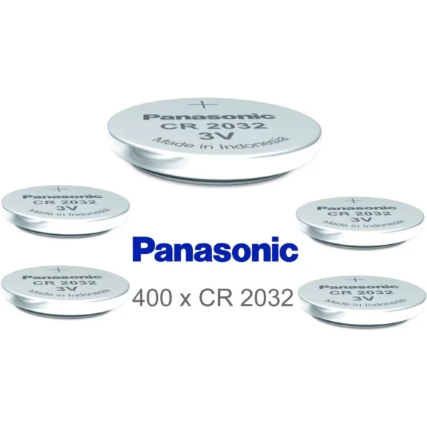 Panasonic Lithium Knopfzelle CR2032 / DL2032 / ECR2032 400 Stück lose