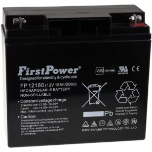 FirstPower Blei-Gel Akku FP12180 12V 18Ah VdS