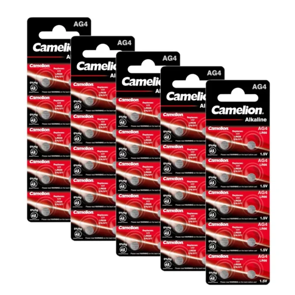 50x Camelion Knopfzelle LR66 / AG4 / G4 / LR626 / 177 / SR626W / GP77A / 377