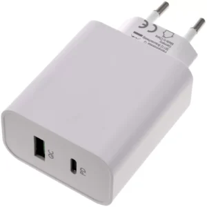 2 Port USB Schnellladegerät USB PD QC Adapter 45 W Weiß  61756