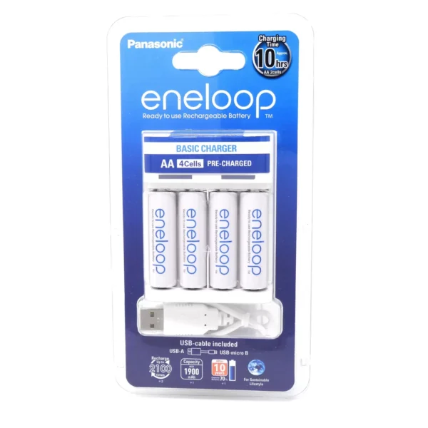 USB Ladegerät Panasonic eneloop BQ-CC61USB inkl. 4x AA eneloop Akkus 1