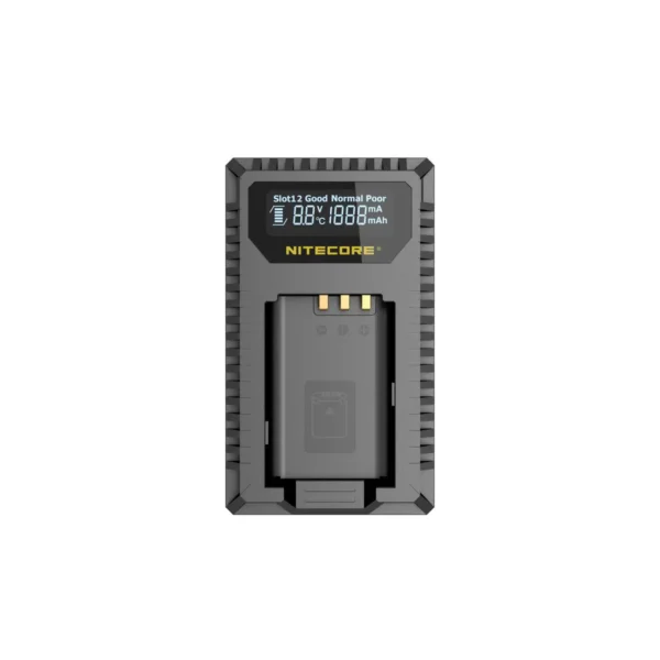 USB-Ladegerät Nitecore USN2 für Kamera Akku Sony Typ NP-BX1 / für Model Sony DSC-HX350 mit LCD