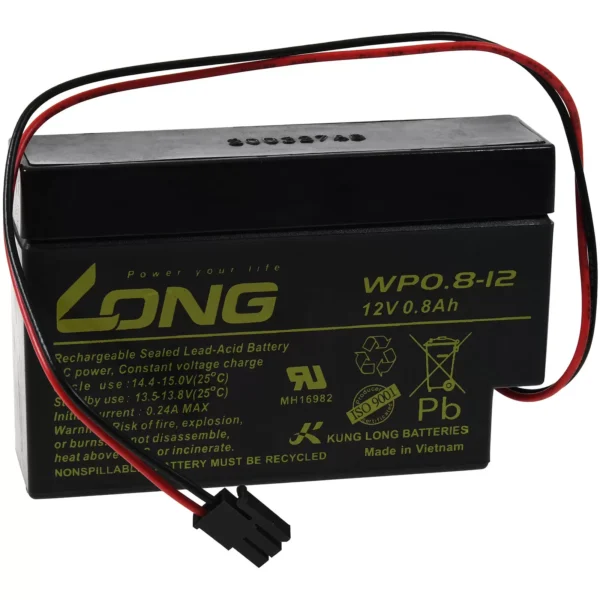 KungLong Bleiakku WP0.8-12H Molex-Stecker für Heim & Haus Rolladen