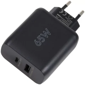 goobay USB-C PD Dual Schnellladegerät 65 W schwarz