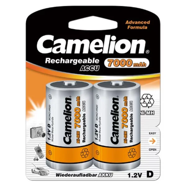 Camelion Ni-MH-Akku HR20 Mono D 2er Blister 7000mAh