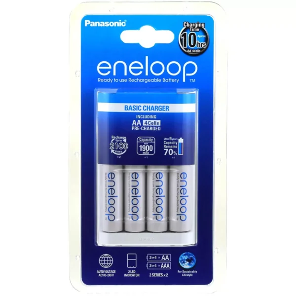 Ladegerät Panasonic eneloop BQ-CC18 inkl. 4x Akku Panasonic eneloop AA 1900mAh