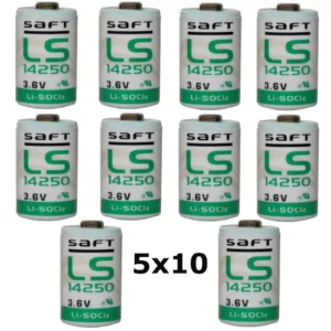 50x Lithium Batterie Saft LS14250 1/2AA 3