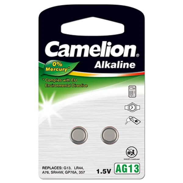 Camelion Knopfzelle 357 LR44 LR1154 AG13 A76 V13GA 2er Blister