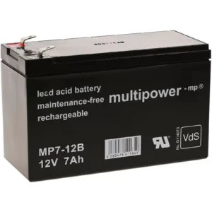 Powery Bleiakku (multipower) MP7-12B VdS 12V 7Ah (ersetzt 7