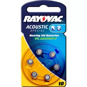 Rayovac Acoustic Special Hörgerätebatterie Typ 10 / AE10 / DA10 / PR230 / PR536 / V10AT 6er Blister