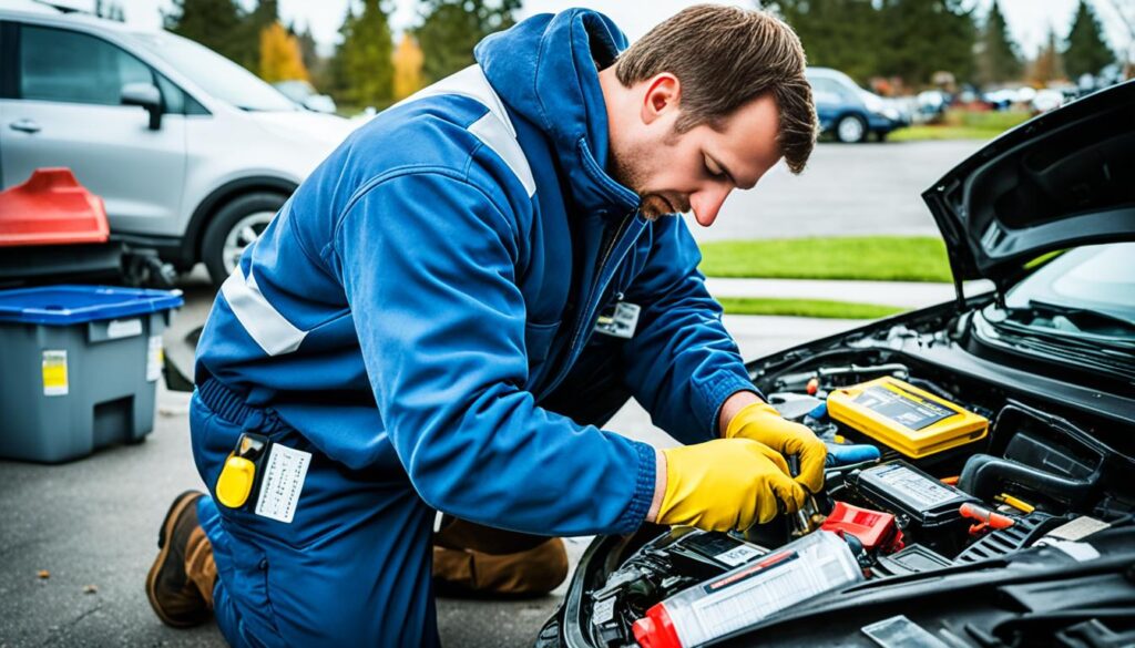 Alte Autobatterie entfernen
